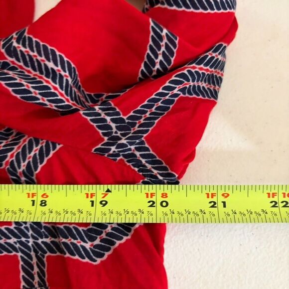 Charter Club Blouse Women's Medium Red V-Neck 3/4 Sleeve Career Shirt Top - Picture 8 of 8